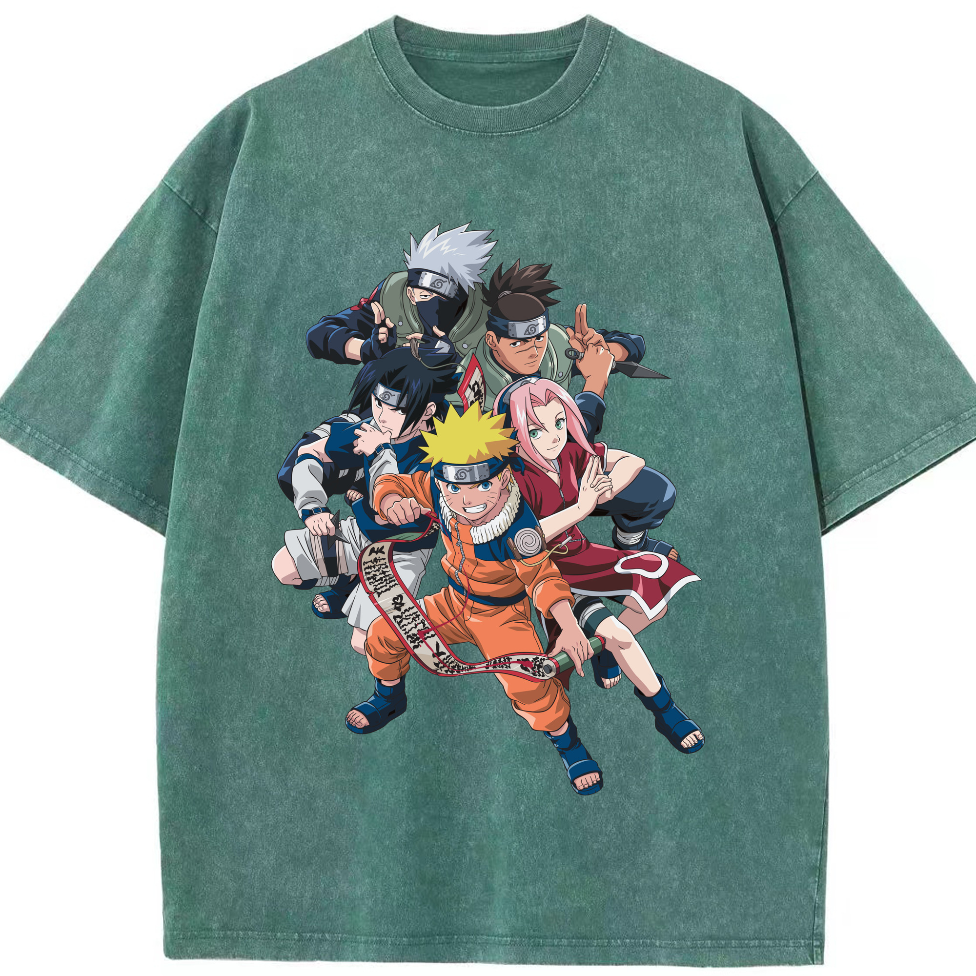 （画像用） NARUTO -ナルト- うずまき ナルト Uzumaki Naruto 綿100% ヴィンテージ風 半袖Tシャツ（フロントプリント）